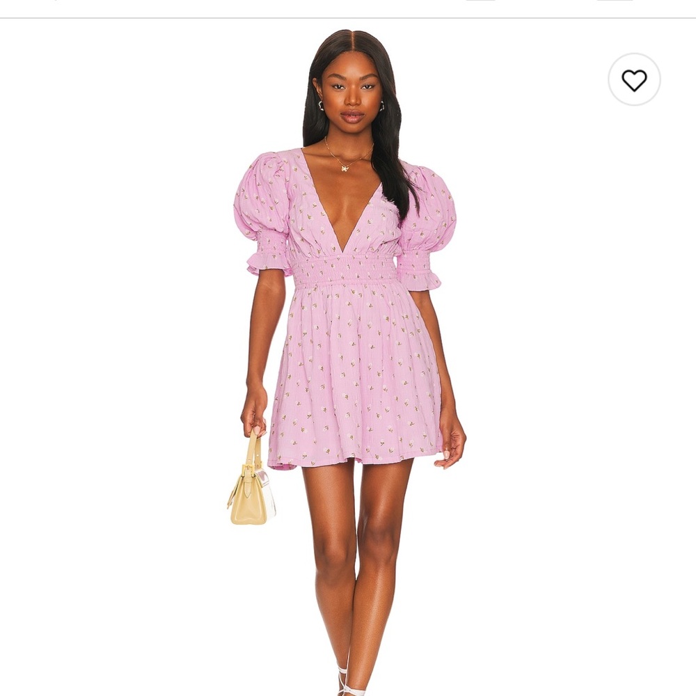 Majorelle Angelina mini dress in ditzy pink. Size small